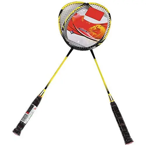 Produktbild: Badmintonschläger, Badmintonschläger-Set mit Tragetasche, Aluminiumlegierung + Nylon-T-förmige Schnittstelle, Badmintonschläger für Amateurklasse, Familienunterhaltung