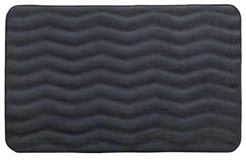 Produktbild: Badteppich Memory Foam Waves Dunkelgrau