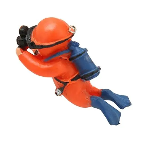 Produktbild: BAEB Aquarium Schwimmendes Tauchfähiges Zierfischbecken, Lichtbeständig, Einstellbare Position, Schwimmendes Aquariumzubehör für Kleine U-Boot-Modelle (Orangefarbenes Fett beim Fotografieren)