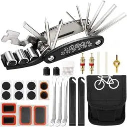 Produktbild: BAFAFA flickzeug fahrrad, 16 in 1 Multifunktions Werkzeuge Fahrradflickzeug Unterwegs Fahrrad Reparaturset Multitool Satteltasche für Fahrrad Zubehör Ebike Kit Mountainbike Geschenk für Radfahrer