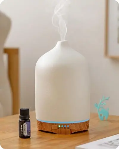 Produktbild: Baffect Diffuser Keramik, 250ML Aromatherapie Diffuser mit Nachtlicht, Raumduft elektrisch mit Timer und 3 Nebelmodi für Weihnachten