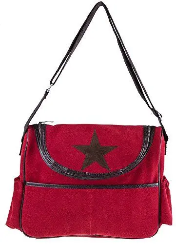 Produktbild: Bags4Less Damen Wickeltasche Umhängetasche Rot (Velours-Rot)