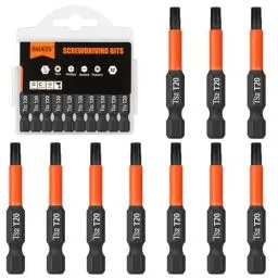 Produktbild: BAIDETS Pro T20 Schrauber Bit Set - Schraubendreher Torx 10 Stück, 50mm Länge, 1/4