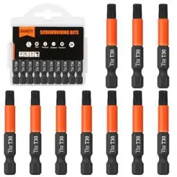 Produktbild: BAIDETS Pro T30 Schrauber Bit Set - Schraubendreher Torx 10 Stück, 50mm Länge, 1/4