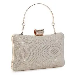 Produktbild: BAIGIO Elegante Clutch Damen Abendtasche Gold Umhängetasche Glitzer Brauttasche Blinken Handtasche für Party Kettentasche für Hochzeit Afterparty