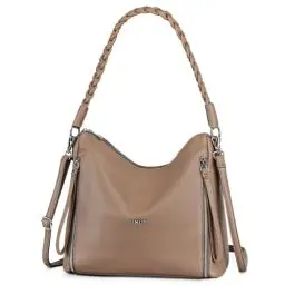 Produktbild: BAIGIO Handtasche Damen Umhängetasche PU-Leder Hobo Shopper Tasche Mittelgroß Frauen Schultertasche Crossbody Tote Bag Henkeltasche Damentasche Tragetasche mit Reißverschluss & Fächern, Khaki