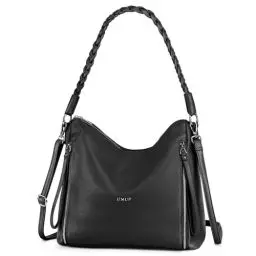 Produktbild: BAIGIO Handtasche Damen Umhängetasche PU-Leder Hobo Shopper Tasche Mittelgroß Frauen Schultertasche Crossbody Tote Bag Henkeltasche Damentasche Tragetasche mit Reißverschluss & Fächern, Schwarz