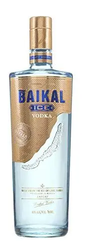 Produktbild: Baikal Ice Vodka, russischer Premium Wodka 40% vol., Qualitätsvodka mit Eis des Baikalsees und veredelt mit Extrakten aus Zitronenmelisse und grünem Tee (1 x 0.7 l)
