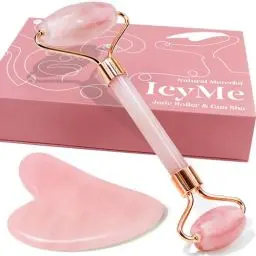 Produktbild: BAIMEI Gua Sha & Jade Roller, Gesichtsroller, Gua Sha Gesichtswerkzeuge, Massagegeräte für Gesicht, Augen, Körper, Weihnachtsgeschenke für Frauen, natürliche Jade