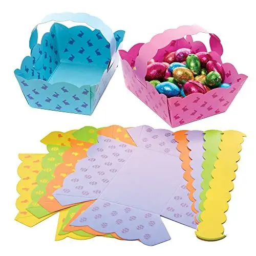 Produktbild: Baker Ross FX545 Osterkörbchen Value Pack - 30er-Pack, Basteln Sie Ihre eigenen Körbe für die Ostereiersuche für Kinder