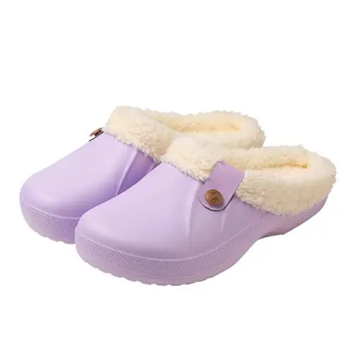 Produktbild: Baketron Hausschuhe Damen Herren Winter Clogs Gefüttert Warme Hausschuhe Wasserdicht Pantoffeln Plüsch Slider Weiche Pantoletten Bequeme rutschfeste Indoor Outdoor Gartenschuhe