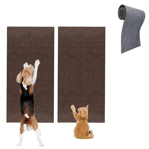 Produktbild: Baketron Selbstklebend Kratzteppich Katze Wand,Kratzmatte Katze,Kratzbrett Katzen,Katzenkratzbretter,DIY Zuschneidbare Teppich-Katzenmattenunterlage,Climbing Cat Scratcher(Braun)