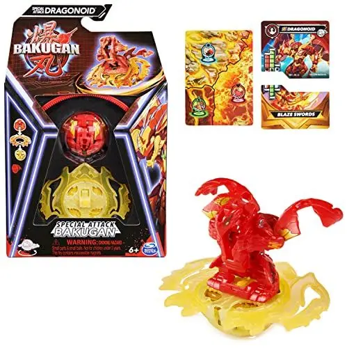 Produktbild: Bakugan 3.0 Special Attack 1er Pack - Dragonoid, individuell zusammenstellbare Actionfigur mit Charakterkarte zum Sammeln, für Kinder ab 6 Jahren