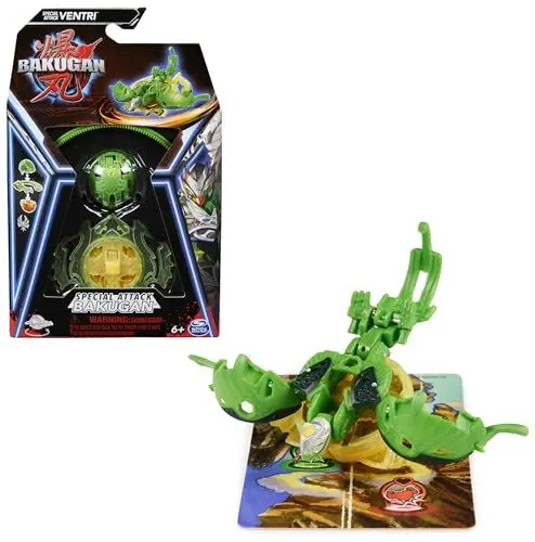 Produktbild: Bakugan 3.0 Special Attack 1er Pack - Ventri, individuell zusammenstellbare Actionfigur mit Charakterkarte zum Sammeln, für Kinder ab 6 Jahren