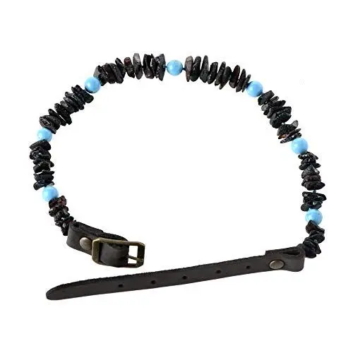 Produktbild: B-A-L Baltic Amber Land Bernsteinkette Hund Halskette aus baltischem Bernstein und Türkis gegen Flöhe und Zecken für Hunde und Katzen (25-65 cm) (40cm) Hundehalsband Katzenhalsband