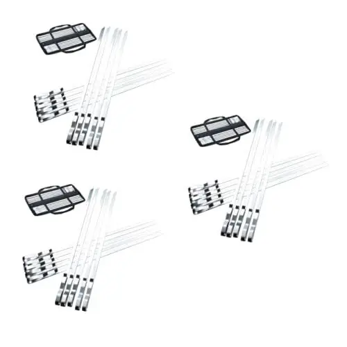 Produktbild: Balacoo 30 Stk Grillstäbchen Kabob-Spieße grillen Metall Spinner für Gartenwindmühlen flacher grillstab Jetons stainless steel inoxlm schaschlikspieße Grillspieße verdicken Grillschild