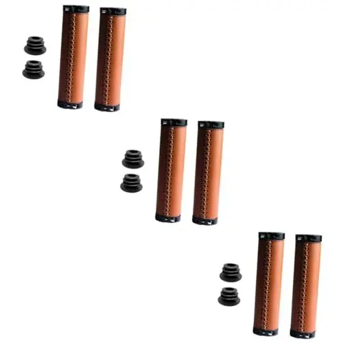 Produktbild: Balacoo 3 Paare Fahrradlenkerhandschuhe fahrradgriff handgriffe fahrrad bike gadgets fahrrad accessories fahradgrife einsperren Zubehör Schraubstockgriff Griffigkeit handhaben PU-Leder
