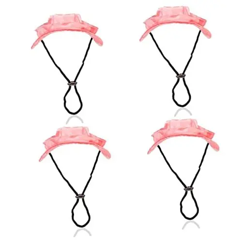 Produktbild: Balacoo 4 Stück Haustier-Baseballmütze Sommer-Outfit Sommerhüte Kappen verstellbare Hüte für Hunde Welpenkopfdekor Anti-Verschütten der Hund Sonnenschutzkleidung Hundemütze schmücken Rosa