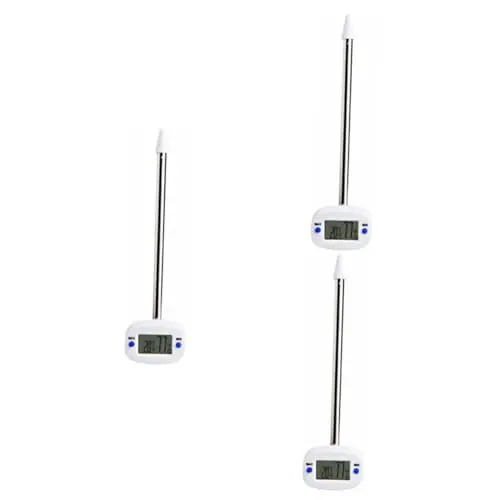 Produktbild: balacoo 3 STK Bodendetektor Werkszähler Bodenfeuchtigkeitsmesser Komposttonne Werkzeug Hygrometer Gartenthermometer Pflanzthermometer 2 in 1 Prüfer Edelstahlnadel Rostfreier Stahl Weiß