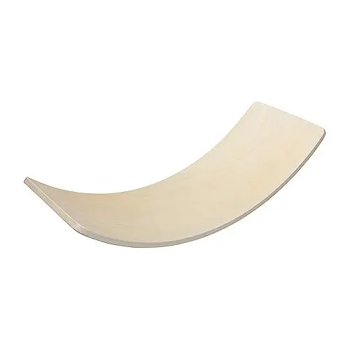 Produktbild: Balance Board Wackelbrett Schaukelbrett aus Holz für Kinder und Erwachsene 82 cm /120 kg - Balancierbrett in Top Qualität - 6555