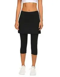 Produktbild: Balancora Tennisrock mit Hose Golf Damen Bekleidung Rock Kurz Culottes Yoga Skort mit Innenhose Taschen Sportrock Sporthose mit Rock