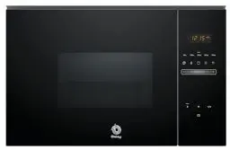 Produktbild: Balay Einbau-Mikrowelle, ohne Rahmen, 20 l, 60 cm, Aqualisis-Reinigung, 8 automatische Programme, Grill, Favorit, Schwarz, 3CG5172N2