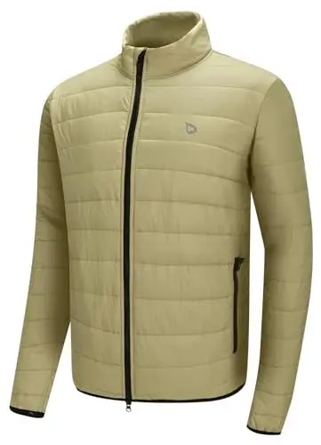 Produktbild: BALEAF Herren Wasserabweisende Pufferjacke Leichte Steppjacke Outdoor Packbarer Übergangsjacke Winter Warme Daunenmantel Winddicht Wintermäntel Grün M