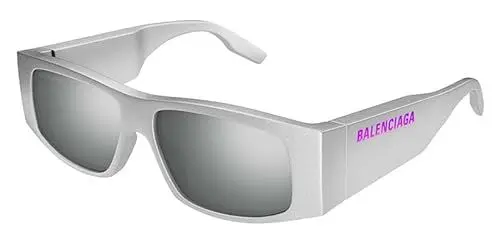 Produktbild: Balenciaga BB0100S-002-56 - Damen/Herren Sonnenbrille - Shiny Silver