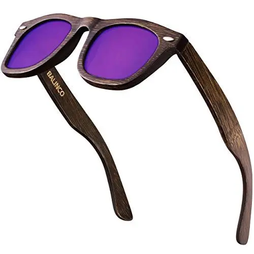 Produktbild: Balinco® Bambus Sonnenbrille - mit polarisierten TAC-Gläsern und UV-Schutz - für ein intensives Sehvermögen - nachhaltig, langlebig, bruchfest - im praktischen Set inkl. Geschenkbox