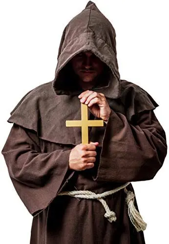 Produktbild: Balinco Kreuz Anhänger mit Kordel | Priester | Christ | Mönch | Nonne | Bischof - das ideale Accessoire als Ergänzung zum Mönch
