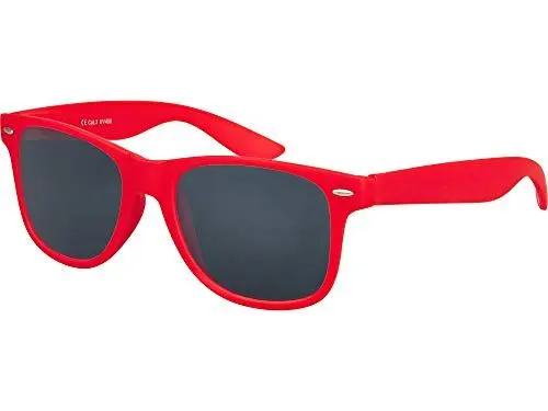 Produktbild: Balinco Sonnenbrille UV400 CAT 3 CE Rubber - mit Federscharnier für Damen & Herren (rot - smoke)