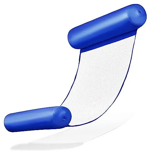 Produktbild: Balinco aufblasbare Hängematte Erwachsene, Wasserspielzeug Kinder, Luftmatratze Wasser, Wassermatratze, Relaxmatte, Wasserhängematte, Poolparty (Blau)