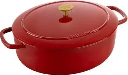 Produktbild: BALLARINI Bellamonte Auflaufform, Bräter, Dutch Oven, Emailliertes Gusseisen, Oval, 33 cm, 6,5 L, Rot