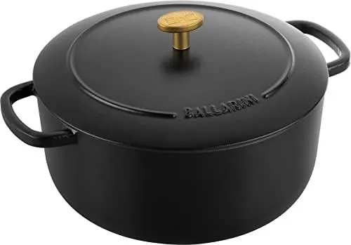 Produktbild: BALLARINI Bellamonte Auflaufform, Bräter, Dutch Oven, Emailliertes Gusseisen, Rund, 24cm, 4,0 L, Schwarz
