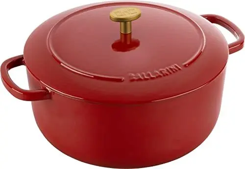 Produktbild: BALLARINI Bellamonte Auflaufform, Bräter, Dutch Oven, Emailliertes Gusseisen, Rund, 24cm, 4,0 L, Rot
