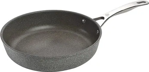 Produktbild: BALLARINI Salina hohe Bratpfanne aus Aluminium, 28 cm, Antihaftbeschichtung, für alle Herdarten, Grau, Steinoptik