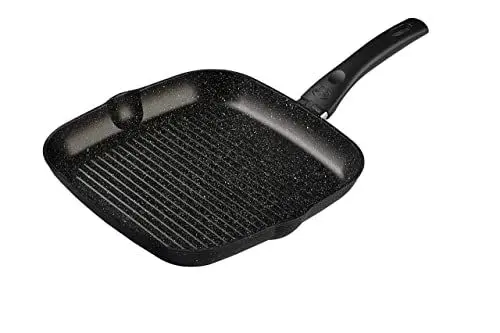 Produktbild: BALLARINI Vipiteno Grillpfanne, Steakpfanne Antihaftbeschichtet, Pfanne Aluminium, rechteckig, Ø 27 cm