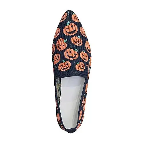 Produktbild: Ballerina Damen Samt Ballerinas Mit Riemchen Damen-Sneaker, gestrickt, atmungsaktiv, weiche Seite, weiche Sohle, Freizeitschuhe, gestreift, Netzstoff, Ballerina Damen Samt Ballerinas Mit (Black, 40)