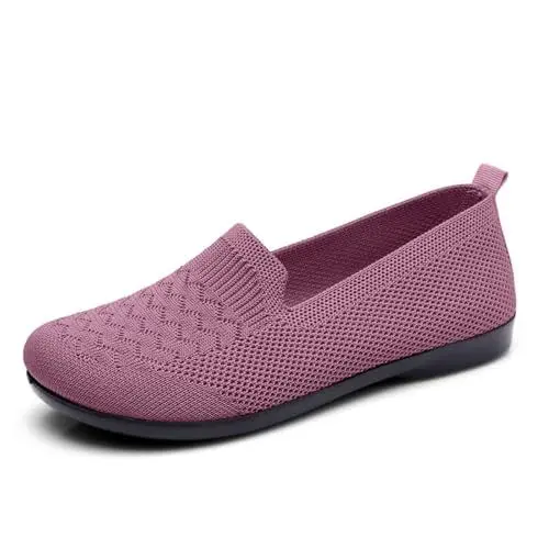 Produktbild: Ballerinas Damen Blau Sommer Weite H Sommerschuhe Mittelalter Ballerina Tanzschuhe Trachtenschuhe Leichte Sportliche Ballettschuhe Elegant Halbschuhe MädchenLila41