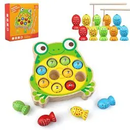 Produktbild: Ballery Holzspielzeug ab 1 Jahr, Magnetisches Angelspiel Holzspielzeug, Baby Motorik Spielzeug Montessori Sortierspiel Holzpuzzle Lernspielzeug für Kinder als Geburtztag Geschenk 3 4 5 Jahre
