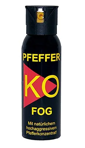 Produktbild: Ballistol Verteidigungssprays Pfeffer KO Fog mit Behördenkappe, 100 ml, 24405