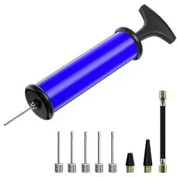 Produktbild: Ballpumpe mit 5 Nadeln, 2 Düsen und 1 Schlauch, Aufblasbares Push-Pull-System, Handpumpe für Fußball, Rugbyball, Volleyball, Basketball, Handball und andere aufblasbare Bälle