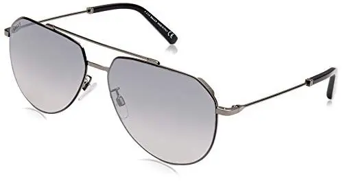 Produktbild: Bally Herren BY0007-H Sonnenbrille, Grau (Shiny Gumetal/Smoke Mirror), 62