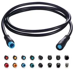 Produktbild: baluoqi Verlängerungskabel 4Pin wasserdichter Stecker für elektrisches Fahrrad Licht/Gas/Ebrake/Ebike Teile Verlängerungskabel (4pin, 50cm)