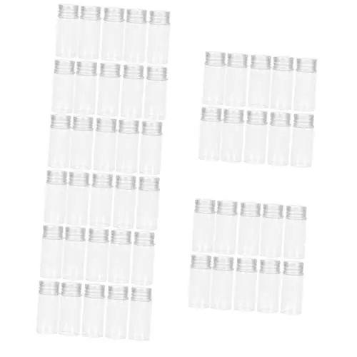 Produktbild: Baluue 120 Stk Phiole Pulverfläschchen Probenflaschen Mini-gläser Mini-glasflasche Mit Kappen Winzige Fläschchen Kleine Vorratsflaschen Aus Glas Probenahmefläschchen Aluminiumkappe