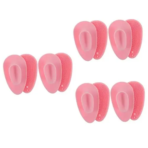 Produktbild: Baluue 12 Stk Gesichtsbürste Aus Silikon Peeling-bürste Für Das Gesicht Gesichtswäscher Hautpflege-tools Gesichtspeeling Gesichtsreinigungsbürste Gesichts- Trockner Kieselgel Rosa