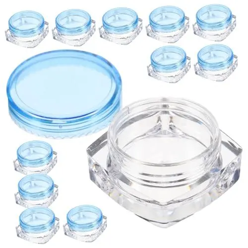 Produktbild: Baluue 12st Flaschen Reisedosen Für Cremes Lotionspender Leere Cremedosen Kosmetikbehälter Für Die Reise Make-up-reisebehälter Kleine Lotionsfläschchen Mini-cremeflasche Plastik Blue