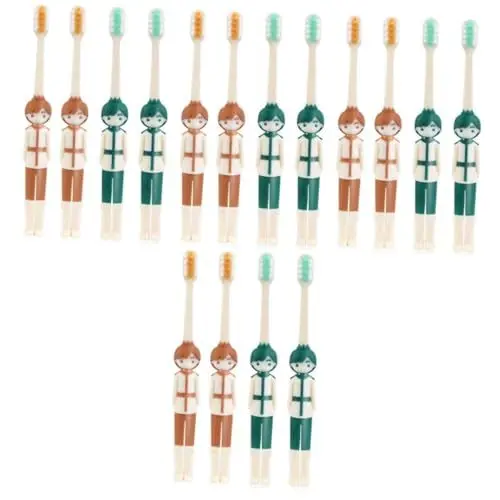 Produktbild: Baluue 16 Stück Kinderzahnbürste Manuelle Zahnbürsten Kinderzahnbürsten Cartoon Kinderzahnbürste Reise Kinderzahnbürste Mundzahnbürste Kinderzahnreiniger Kinderzahnbürste Nylon