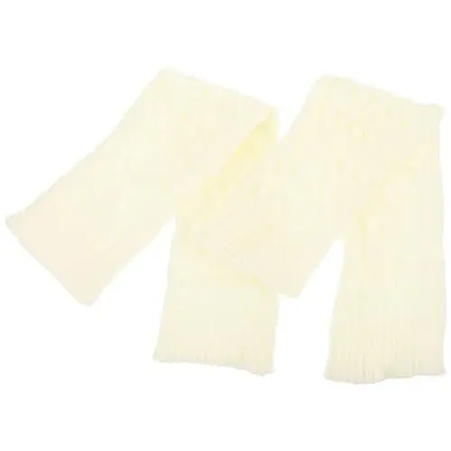 Produktbild: Baluue 1 Paar Beinwärmer Strümpfe Für Mädchen Beinstrümpfe Für Den Winter Schwarze Beinstulpen Socken Warme Beinmanschette Über Die Kniestrümpfe Zubehör Abs 80er Beinlinge 100% Acryl Weiß