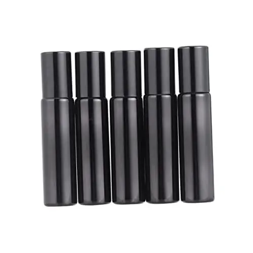 Produktbild: Baluue 10 Ml Rollflaschen Aus Glas Für Ätherische Öle Parfüm Augencreme Auslaufsicherer Roller Aus Edelstahl Reisegröße Nachfüllbar 6er-set